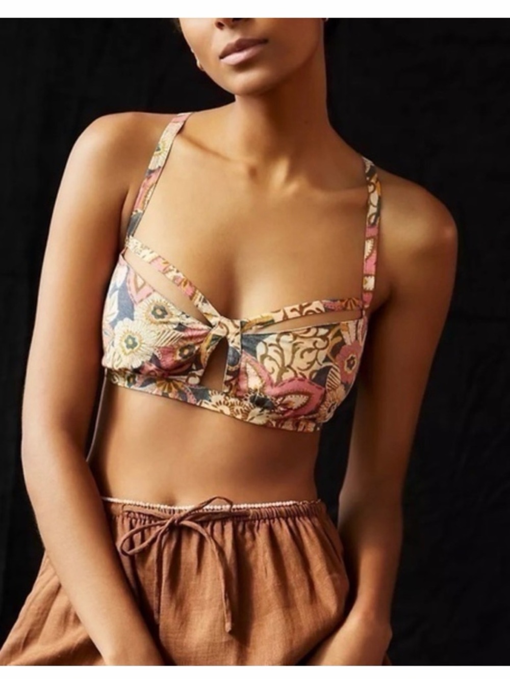 Anthropologie Pilcro Printed Surf Bra Top